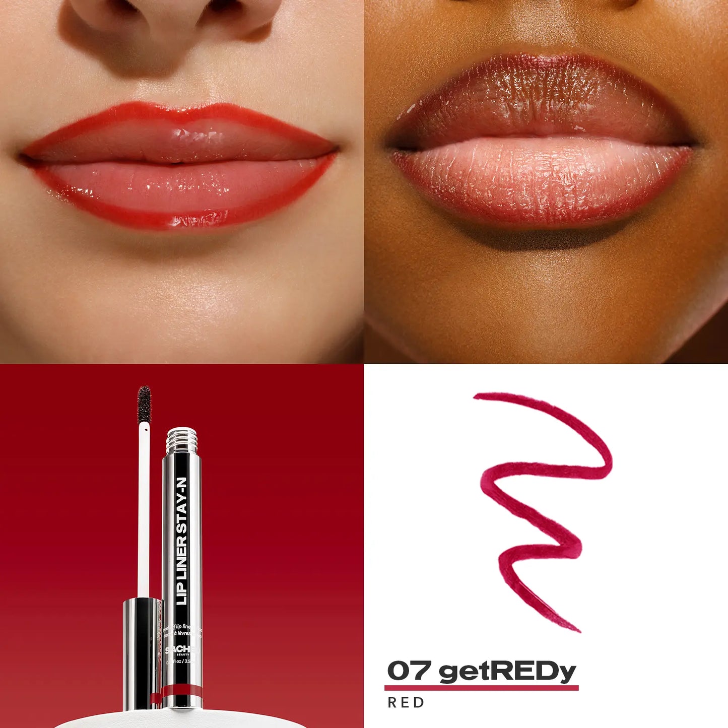 LIP LINER STAY-N - Peel-Off Lip Liner Stain with Hyaluronic Acid & Vitamin E for All-Day Wear - 0.12 Fl Oz / 3.5 Ml