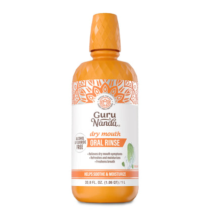 Revitalize Your Smile with GuruNanda Dry Mouth Oral Rinse - Alcohol & Fluoride-Free Mint Mouthwash - 16 Oz