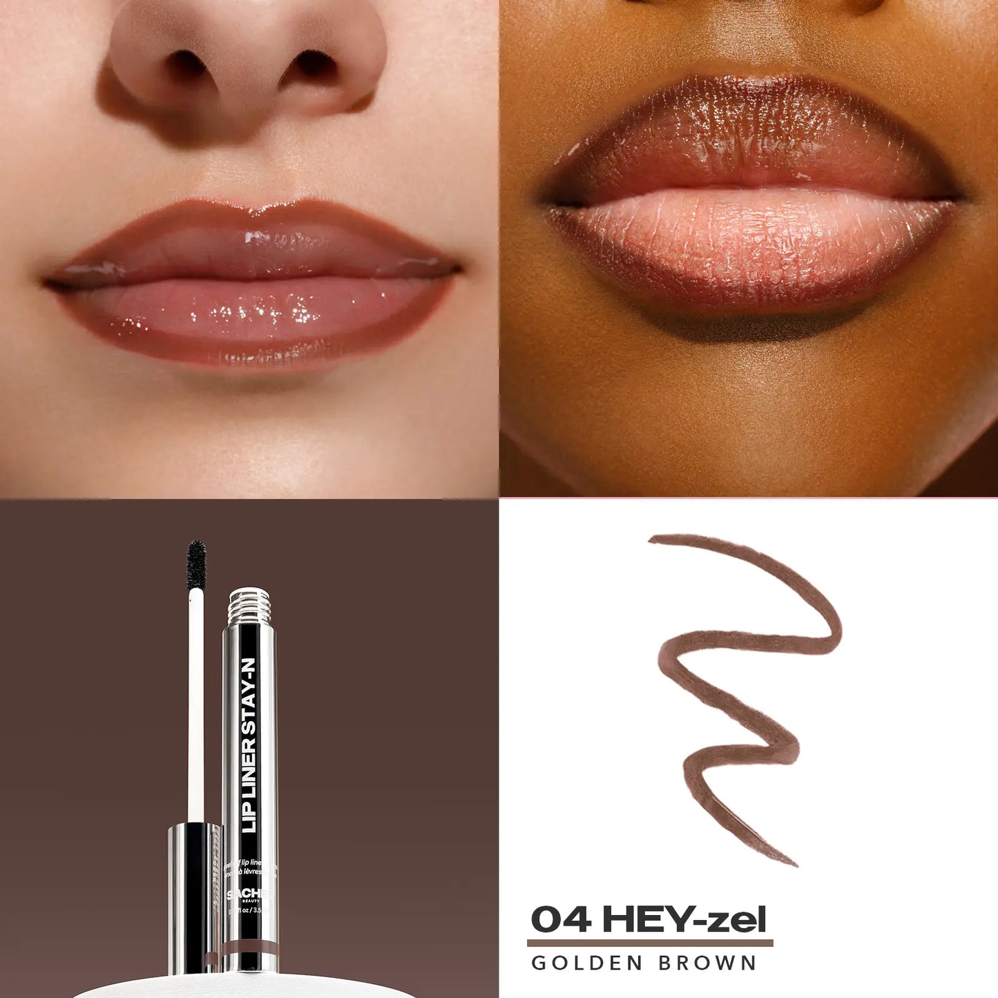 LIP LINER STAY-N - Peel-Off Lip Liner Stain with Hyaluronic Acid & Vitamin E for All-Day Wear - 0.12 Fl Oz / 3.5 Ml