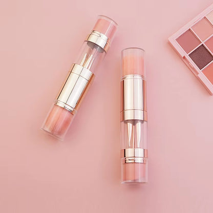 Transform Your Makeup Routine with the 5 in 1 Portable Retractable Makeup Brush Set - Perfect for Flawless Foundation, Eyebrows, Lips, Eyeshadow, and Loose Powder!