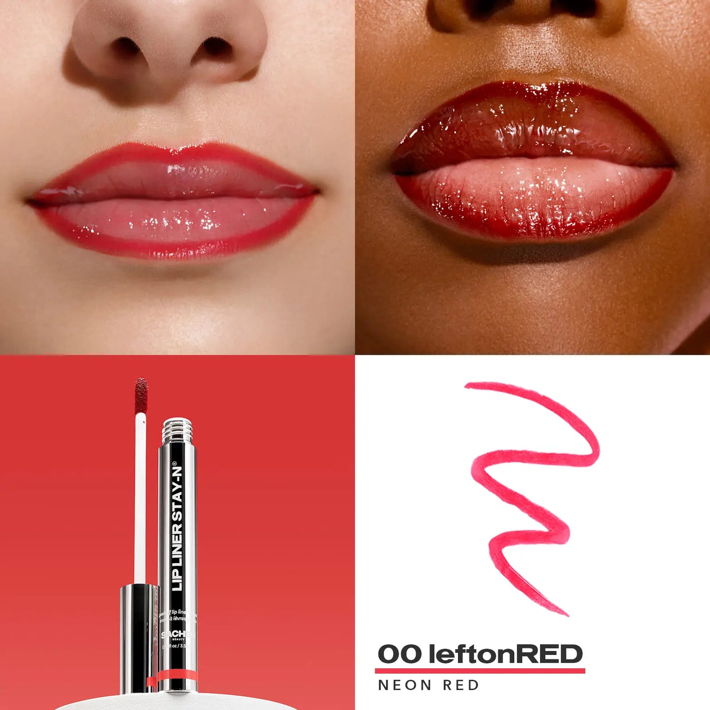 LIP LINER STAY-N - Peel-Off Lip Liner Stain with Hyaluronic Acid & Vitamin E for All-Day Wear - 0.12 Fl Oz / 3.5 Ml