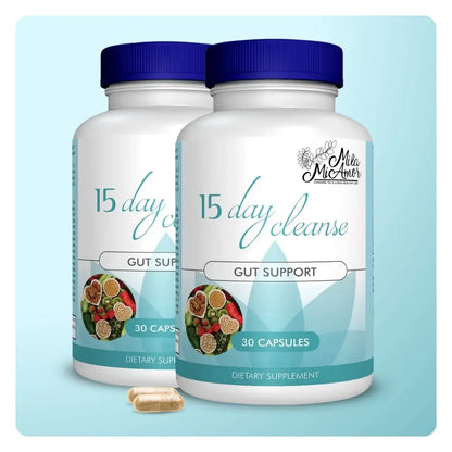 Revitalize Your Digestive Health with Our 15 Day Cleanse - Natural Gut and Colon Support with Senna, Cascara Sagrada & Psyllium Husk | Caffeine Free | Non-GMO | 30 Easy-to-Swallow Capsules
