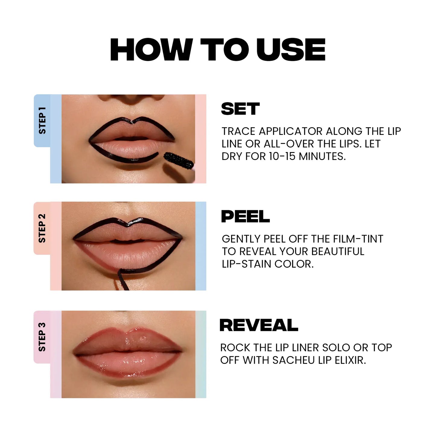 LIP LINER STAY-N - Peel-Off Lip Liner Stain with Hyaluronic Acid & Vitamin E for All-Day Wear - 0.12 Fl Oz / 3.5 Ml