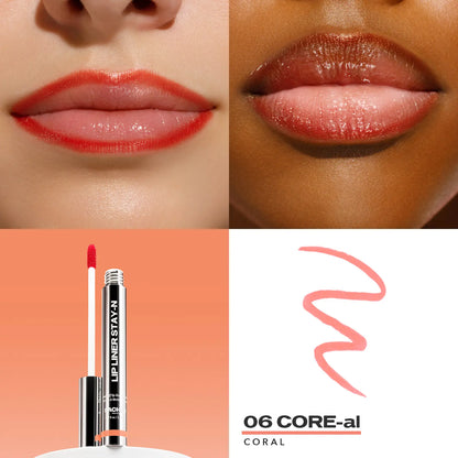 LIP LINER STAY-N - Peel-Off Lip Liner Stain with Hyaluronic Acid & Vitamin E for All-Day Wear - 0.12 Fl Oz / 3.5 Ml