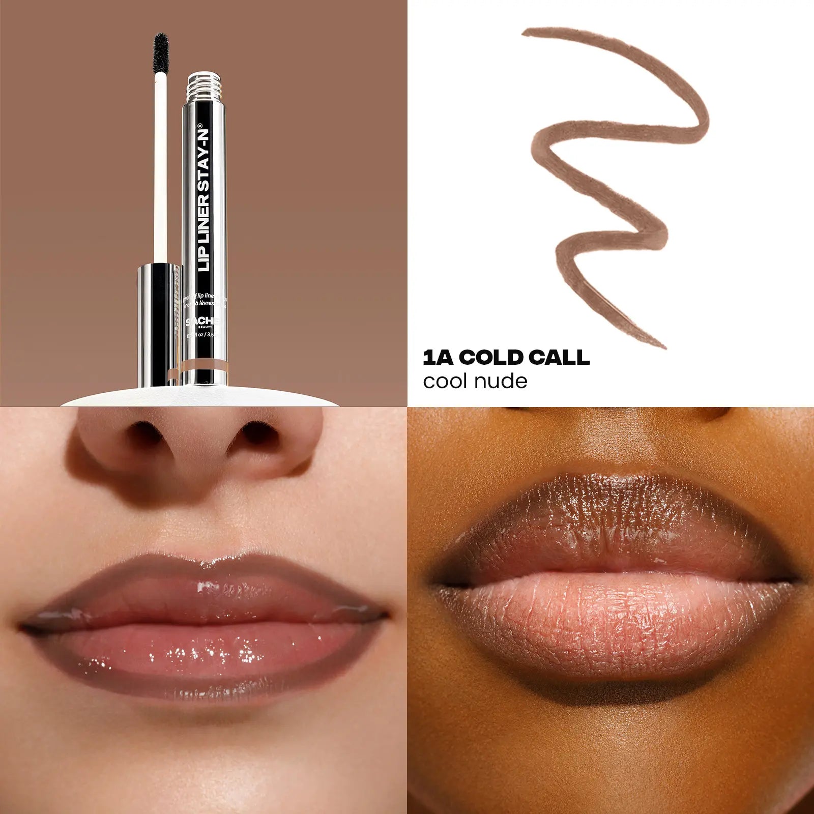 LIP LINER STAY-N - Peel-Off Lip Liner Stain with Hyaluronic Acid & Vitamin E for All-Day Wear - 0.12 Fl Oz / 3.5 Ml