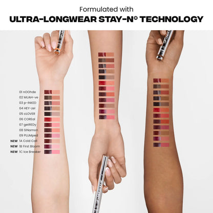 LIP LINER STAY-N - Peel-Off Lip Liner Stain with Hyaluronic Acid & Vitamin E for All-Day Wear - 0.12 Fl Oz / 3.5 Ml