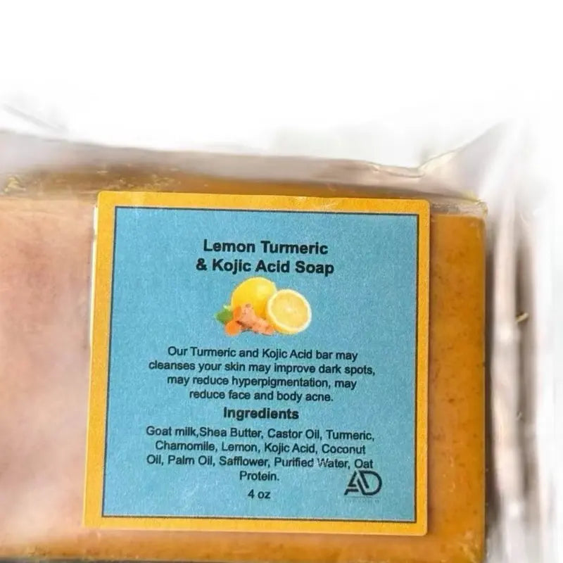 Revitalize Your Skin with Addyskincare's Turmeric & Kojic Acid Brightening Soap - The Ultimate Dark Spot Remover for a Glowing Complexion